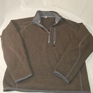 Arborwear Tech Bur Oak Brown Fleece 1/4 Zip Sweatshirt Pullover
